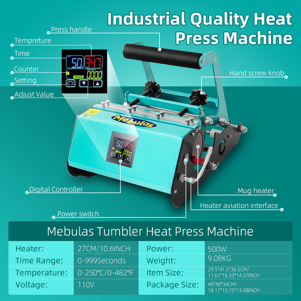 Mebulas Tumbler Heat Transfer Press Machine